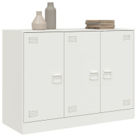 Produktbild för Skänk vit 99x39x73 cm stål