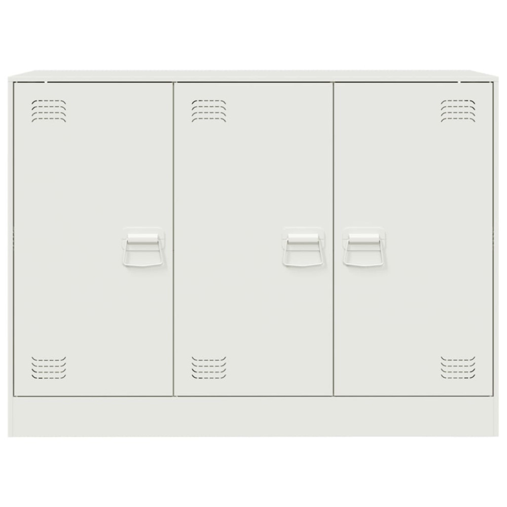 Produktbild för Skänk vit 99x39x73 cm stål