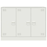 Produktbild för Skänk vit 99x39x73 cm stål