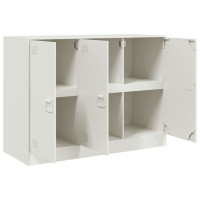 Produktbild för Skänk vit 99x39x73 cm stål