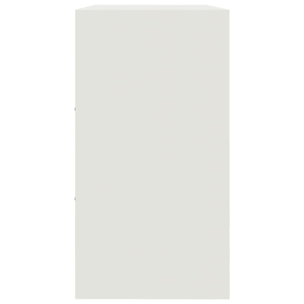 Produktbild för Skänk vit 99x39x73 cm stål