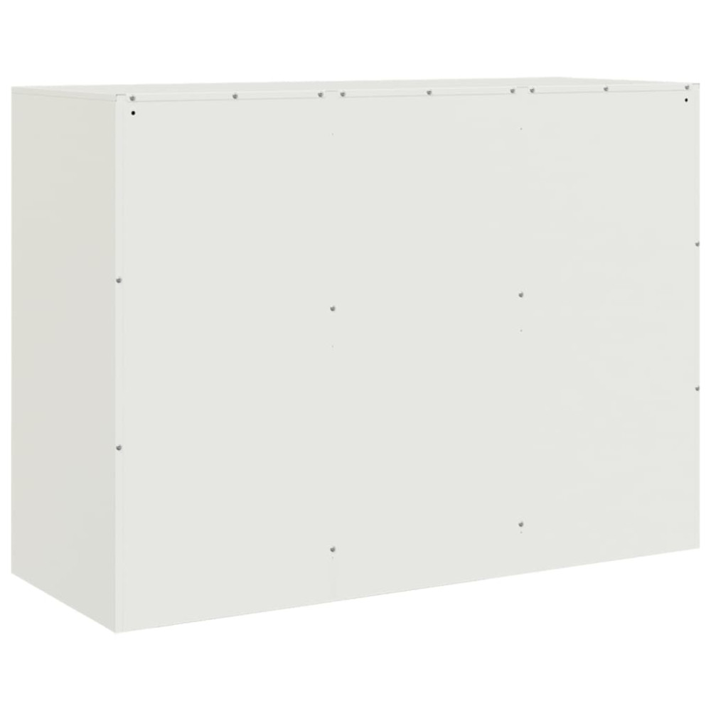 Produktbild för Skänk vit 99x39x73 cm stål