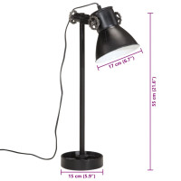 Produktbild för Skrivbordslampa 25 W svart 15x15x55 cm E27