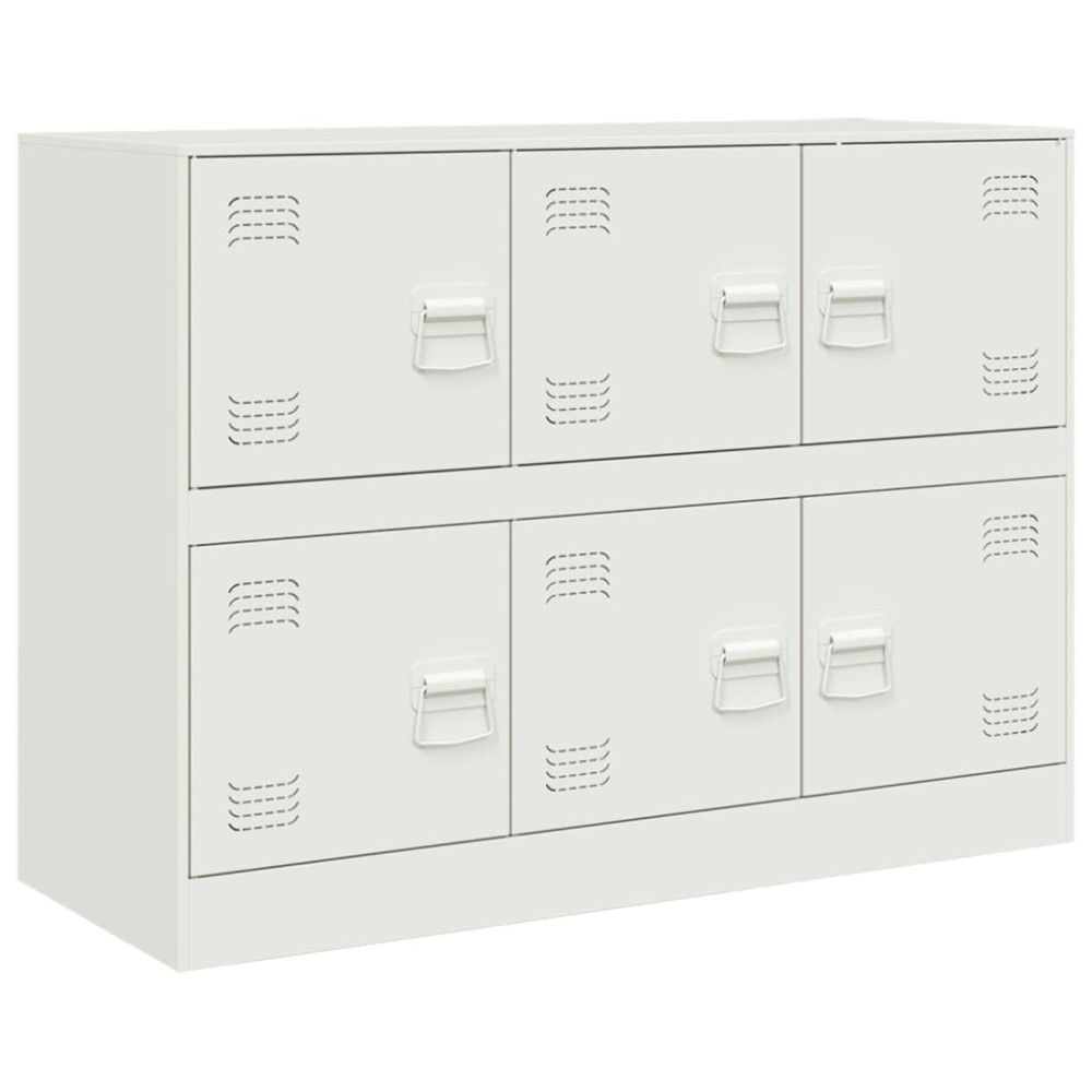 Produktbild för Skänk vit 99x39x73 cm stål
