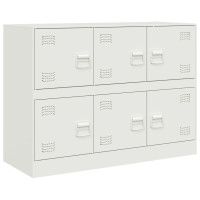 Produktbild för Skänk vit 99x39x73 cm stål