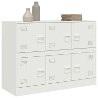 Produktbild för Skänk vit 99x39x73 cm stål