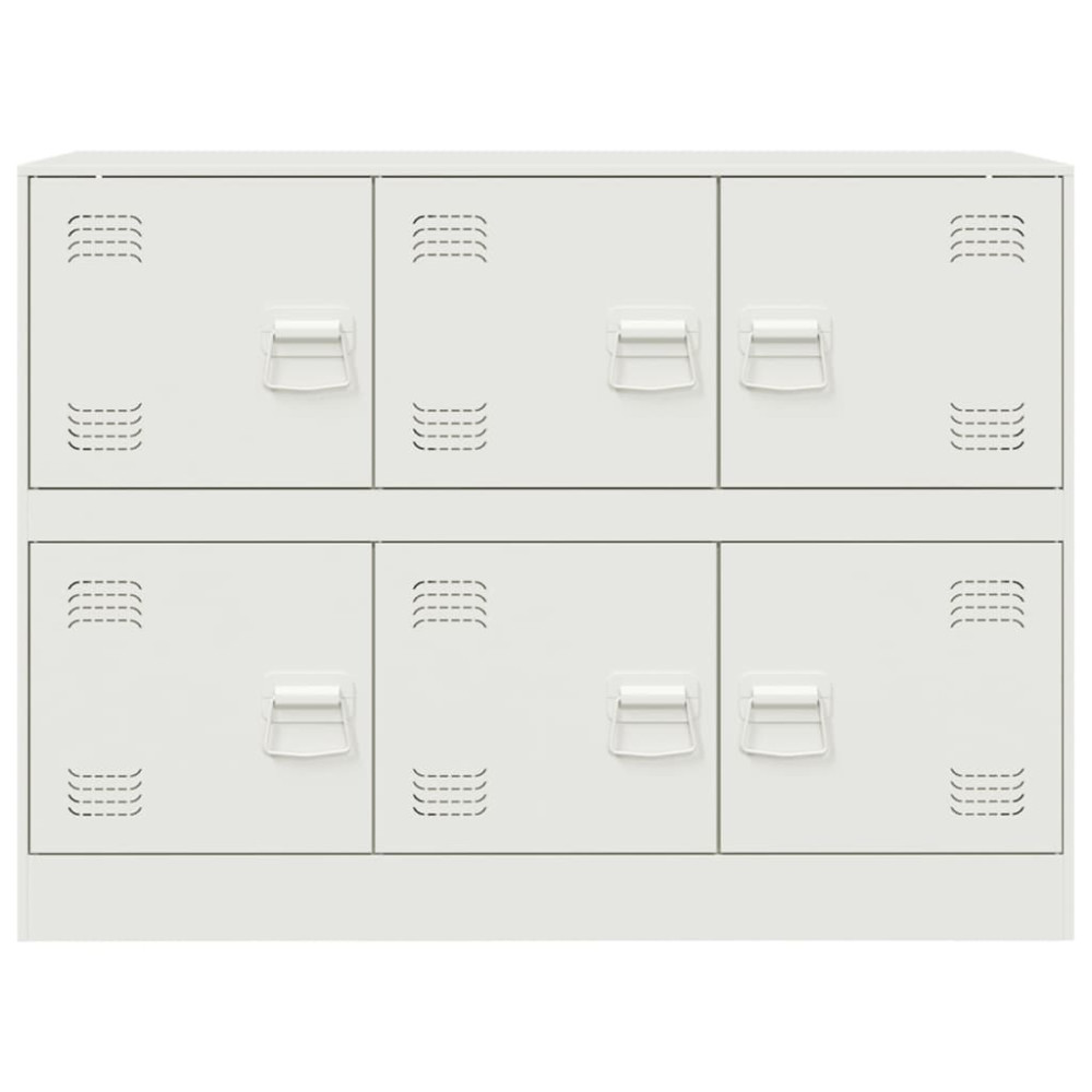 Produktbild för Skänk vit 99x39x73 cm stål