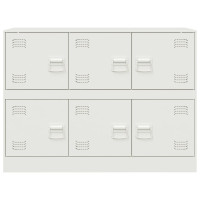 Produktbild för Skänk vit 99x39x73 cm stål