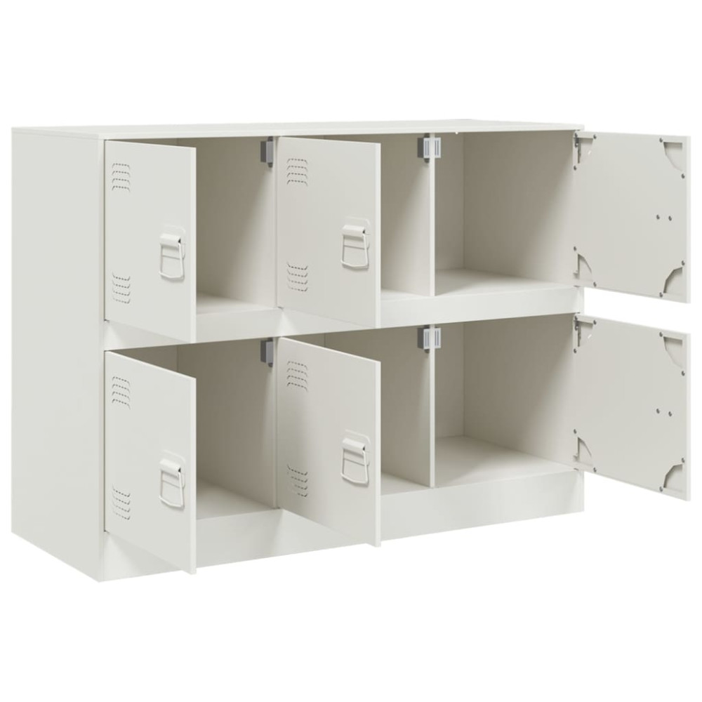 Produktbild för Skänk vit 99x39x73 cm stål