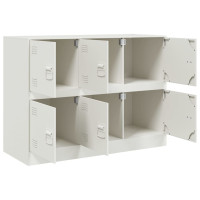 Produktbild för Skänk vit 99x39x73 cm stål