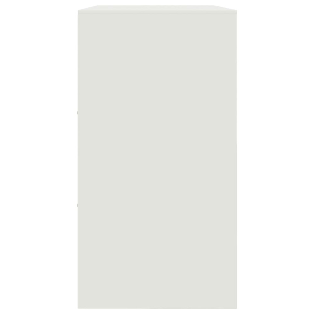Produktbild för Skänk vit 99x39x73 cm stål
