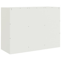 Produktbild för Skänk vit 99x39x73 cm stål