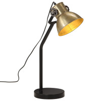 Produktbild för Skrivbordslampa 25 W antik mässing 17x17x60 cm E27