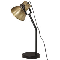 Produktbild för Skrivbordslampa 25 W antik mässing 17x17x60 cm E27