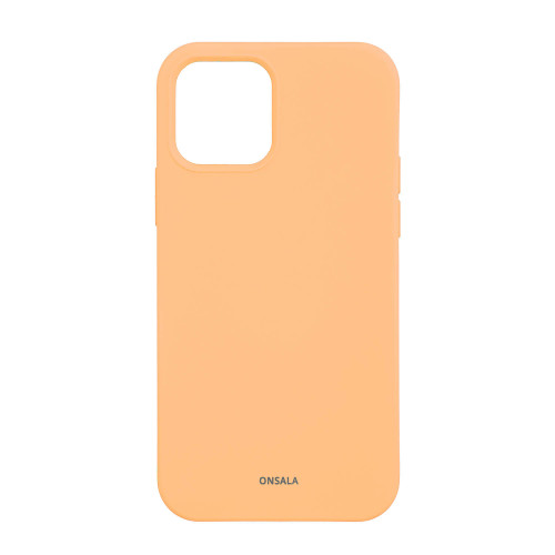 ONSALA Backcover Sil Touch iPhone 12/12 Pro Apricot