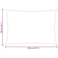 Produktbild för Solsegel 160 g/m² rektangulär ljusgrön 2x3,5 m HDPE