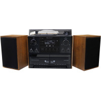 Produktbild för Stereo music centre MCD5600 with DAB+/FM radio, CD/MP3, turntable, double cassette, USB, Bluetooth