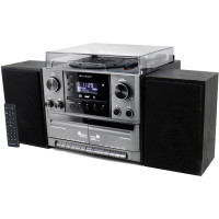 Produktbild för Stereo music centre MCD5600 with DAB+/FM radio, CD/MP3, turntable, double cassette, USB, Bluetooth