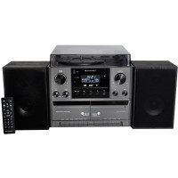 Produktbild för Stereo music centre MCD5600 with DAB+/FM radio, CD/MP3, turntable, double cassette, USB, Bluetooth