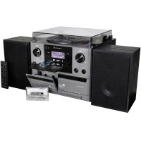 Produktbild för Stereo music centre MCD5600 with DAB+/FM radio, CD/MP3, turntable, double cassette, USB, Bluetooth