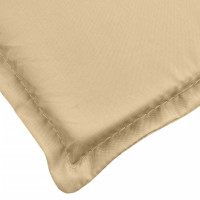 Produktbild för Stolsdynor högt ryggstöd 4 st melerad beige 120x50x4 cm tyg