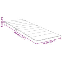 Produktbild för Solsängsdyna melerad ljusgrå 186x58x3 cm tyg