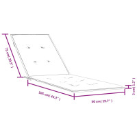 Produktbild för Solsängsdyna melerad mörkgrå (75+105)x50x3 cm tyg