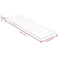 Produktbild för Solsängsdyna melerad mörkgrå 200x60x4 cm tyg