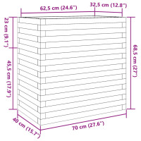 Produktbild för Odlingslåda 70x40x68,5 cm impregnerat furu