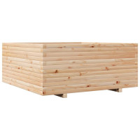 Produktbild för Odlingslåda 110x110x49,5 cm massivt furuträ