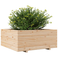 Produktbild för Odlingslåda 110x110x49,5 cm massivt furuträ