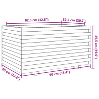 Produktbild för Odlingslåda 90x60x49,5 cm massivt douglasträ