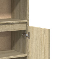 Produktbild för Badrumsskåp sonoma-ek 30x30x100cm konstruerat trä