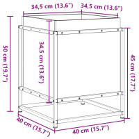 Produktbild för Odlingslådor vit 40x40x40 cm massiv furu