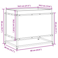 Produktbild för Odlingslåda vaxbrun 60x40x50 cm massiv furu