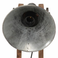 Produktbild för Skrivbordslampa 25W vintage silver 23x13x52 cm E27
