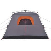 Produktbild för Campingtält 4 personer grå och orange snabbrest