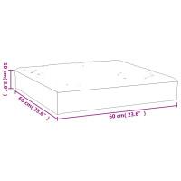 Produktbild för Palldyna bladmönster 60x60x10 cm oxfordtyg