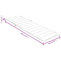 Produktbild för Solsängsdyna melerad blå 200x60x4 cm tyg