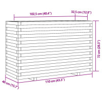 Produktbild för Odlingslåda 110x40x72 cm impregnerat furu