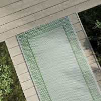 Produktbild för Utomhusmatta grön 80x250 cm PP