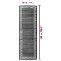 Produktbild för Utomhusmatta grön 80x250 cm PP