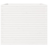 Produktbild för Odlingslåda 80x80x68,5 cm vit massiv furu