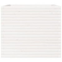 Produktbild för Odlingslåda 80x80x68,5 cm vit massiv furu