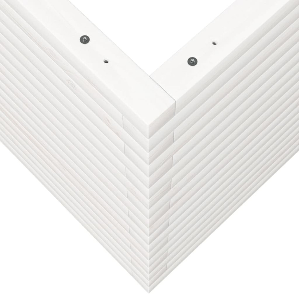 Produktbild för Odlingslåda 80x80x68,5 cm vit massiv furu