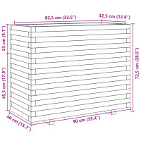 Produktbild för Odlingslåda 90x40x72,5 cm impregnerat furu