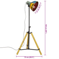 Produktbild för Golvlampa 25 W flerfärgad 75x75x90-150 cm E27