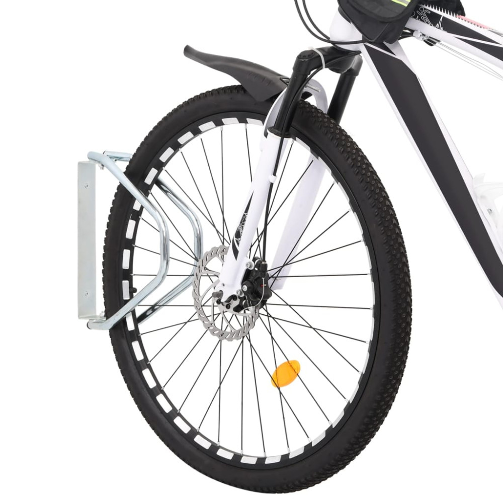 Produktbild för Cykelställ väggmonterat 2 st galvaniserat stål