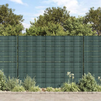 Produktbild för Insynsskydd för trädgården 10 st PVC 252,5x19 cm grön
