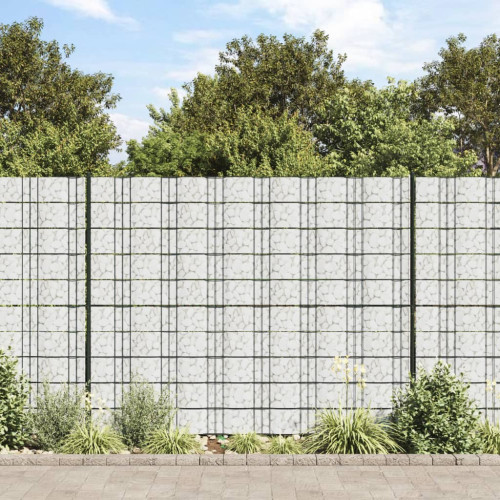 vidaXL Insynsskydd för trädgården marmorgrus grå 35x0,19 m PVC